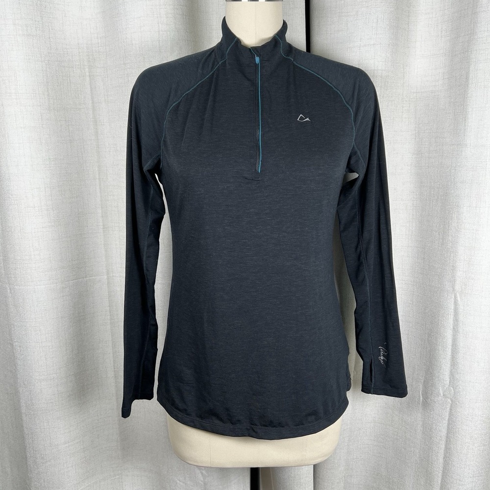 Paradox Merino Blend Women's Large 1/4 Zip Base Layer Black Dri Release